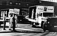 Manifestation en soutien aux grévistes de la compagnie Seven-Up